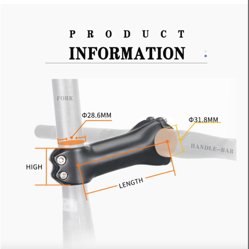 TOSEEK Wspornik Kierownicy MTB z Regulowanym Kątem Lekki Aluminium i Włókno Węglowe 28.6mm 31.8mm Czarny Mat