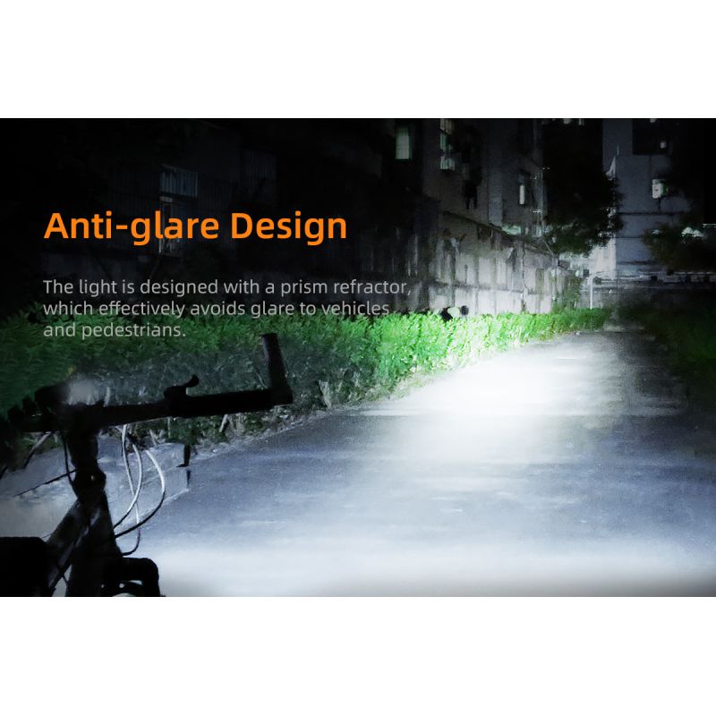 SUPERFIRE BL12 1300 lm Przednie swiatlo roweru USB Akumulator 4800 mAh LED Reflektor Lampa rowerowa Kolarstwo