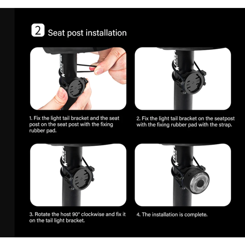 TOWILD TL03Pro akumulatorowa lampka tylna z inteligentnym czujnikiem hamulca oświetlenie rowerowe LED
