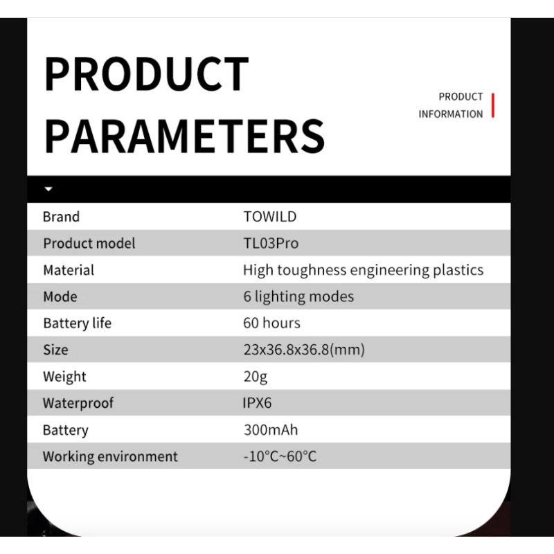 TOWILD TL03Pro akumulatorowa lampka tylna z inteligentnym czujnikiem hamulca oświetlenie rowerowe LED