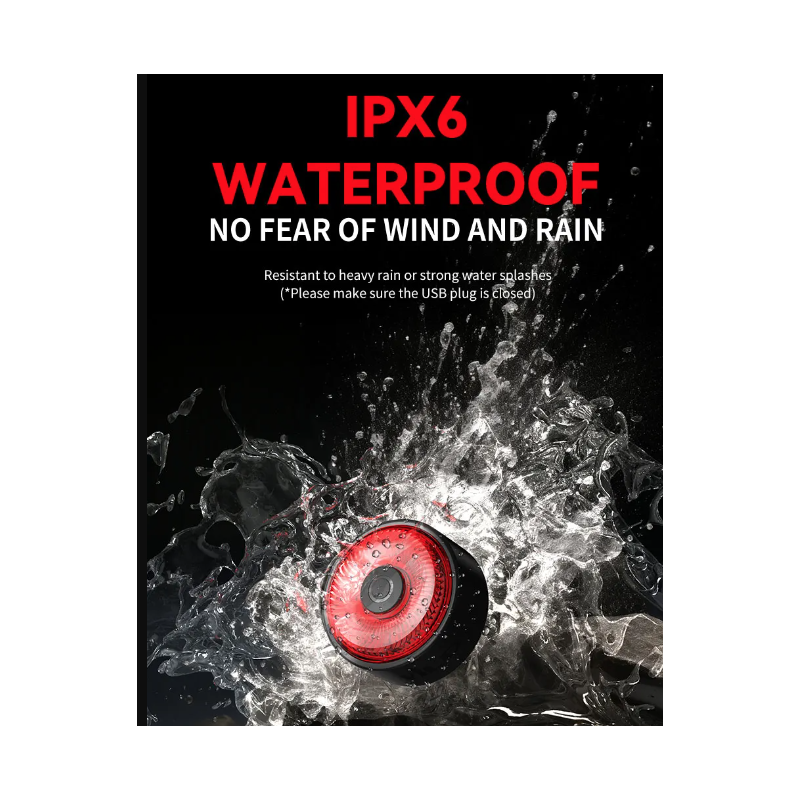 TOWILD TL03 inteligentna lampka rowerowa LED z czujnikiem hamowania i pięć trybów błysku dla bezpieczeństwa