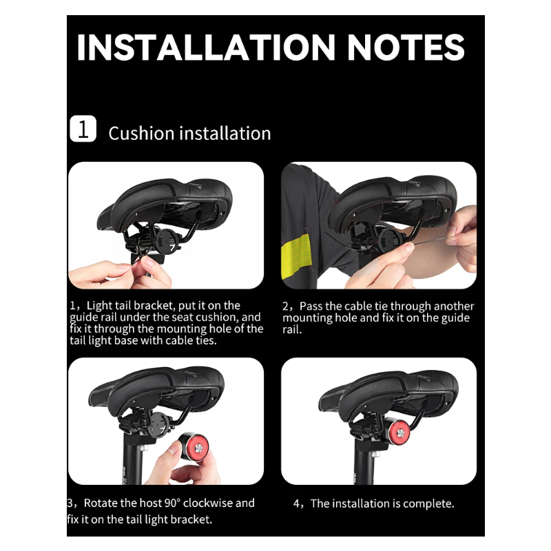 TOWILD TL05 tylne światło rowerowe inteligentne wykrywanie hamulców IPX6 wodoodporne bezpieczeństwo rowerzysty