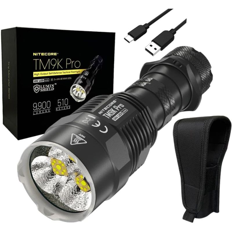 Latarka Nitecore TM9K PRO 9900 lumenów latarka wysokiej wydajności USB-C ładowanie zasięg 510 metrów