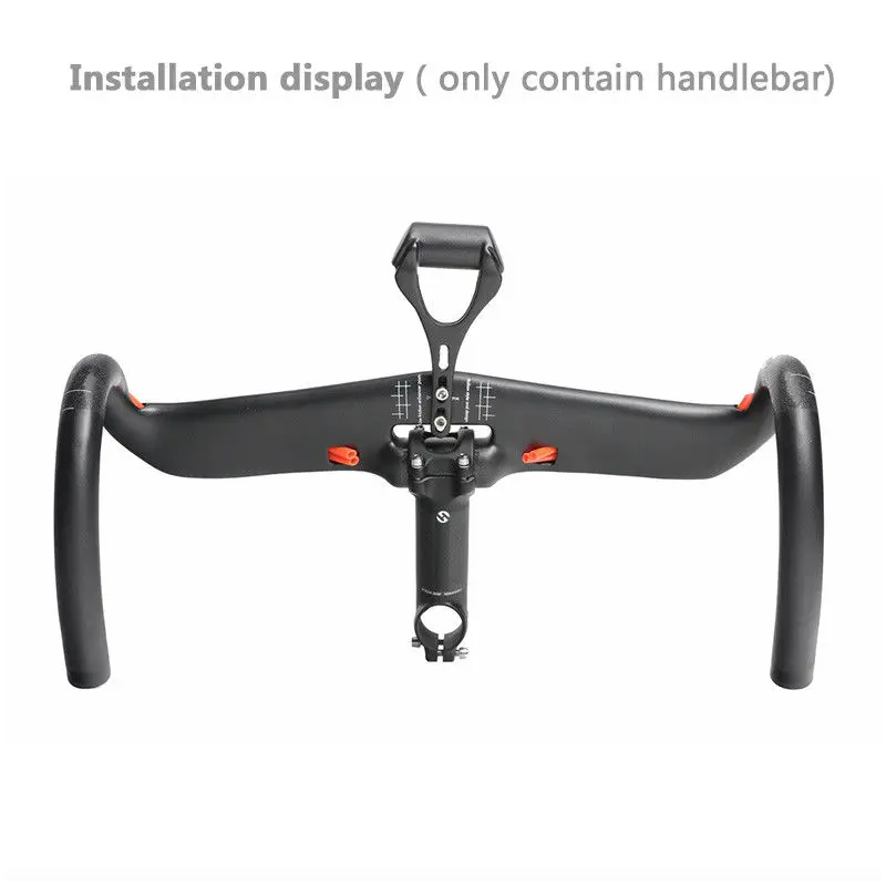 Kierownica TOSEEK z włókna węglowego wyścigowa 400mm/420mm/440mm zintegrowana lekka dla kolarzy