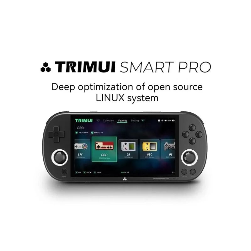 Trimui Smart Pro Vintage Przenośna Konsola Do Gier 4.96 Calowy HD IPS Ekran Długotrwała Bateria Retro Arcade