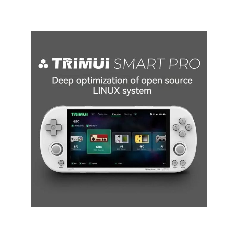 Trimui Smart Pro Vintage Przenośna Konsola Do Gier 4.96 Calowy HD IPS Ekran Długotrwała Bateria Retro Arcade