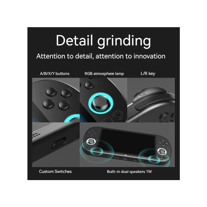 Trimui Smart Pro Vintage Przenośna Konsola Do Gier 4.96 Calowy HD IPS Ekran Długotrwała Bateria Retro Arcade