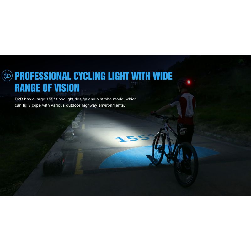 TrustFire D2R lampa rowerowa przednia 450 lumenów wodoodporność IP66 ładowanie typu C lekka konstrukcja