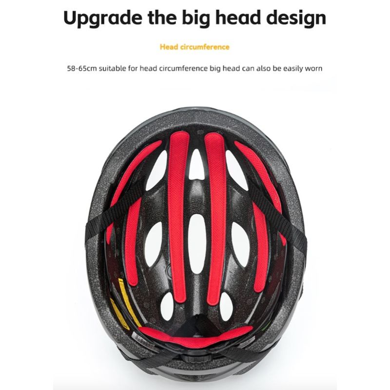 ROCKBROS kask rowerowy ultralekki design oddychający EPS kask szosowy z systemem wentylacji i soczewki