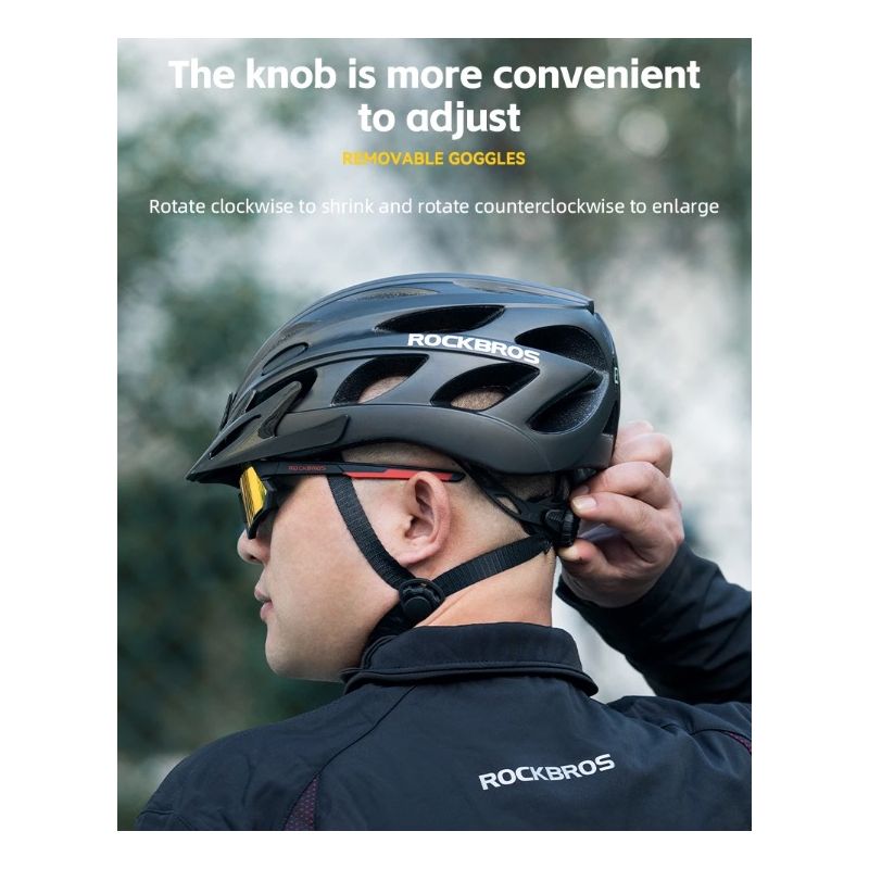 ROCKBROS kask rowerowy ultralekki design oddychający EPS kask szosowy z systemem wentylacji i soczewki