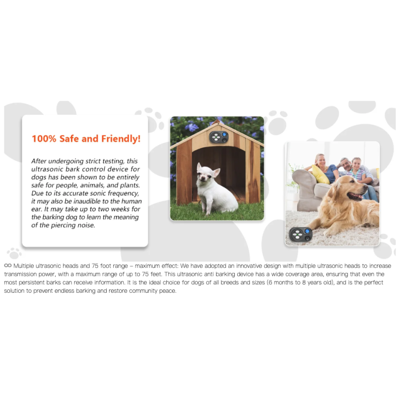 Ultrasoniczny Trener Psów: Urządzenie Zapobiegające Szczekaniu, Cichy Trening, Kontrola Hałasu – Anti Barking Device