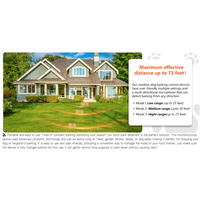 Ultrasoniczny Trener Psów: Urządzenie Zapobiegające Szczekaniu, Cichy Trening, Kontrola Hałasu – Anti Barking Device