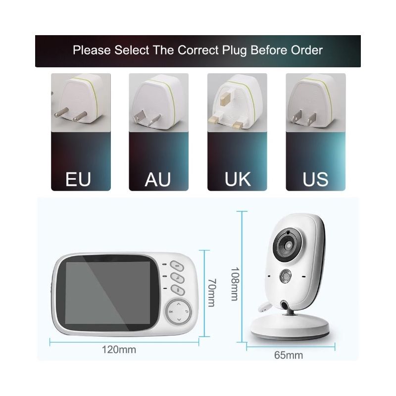 VB603 Elektroniczna niania wideo z dwukierunkowym audio i noktowizją wsparcie rodzicielstwa