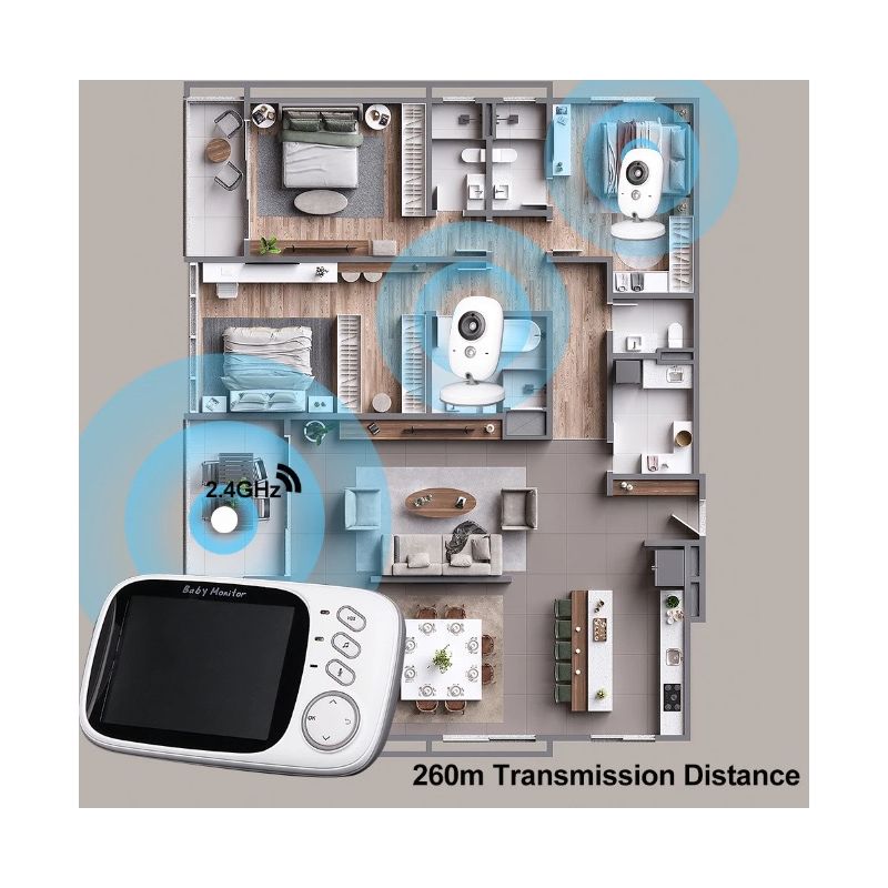 VB603 Elektroniczna niania wideo z dwukierunkowym audio i noktowizją wsparcie rodzicielstwa