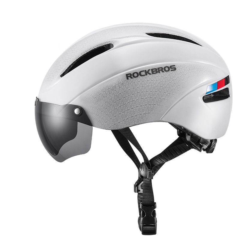 ROCKBROS kask rowerowy ultralekki z oświetleniem LED dla bezpieczeństwa i komfortu jazda na rowerze gogle magnetyczne