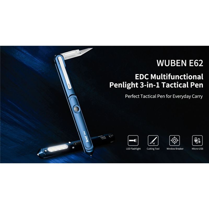 Wuben E62 Wielofunkcyjne pióro LED EDC 130 lumenów długi czas pracy różne tryby oświetlenia outdoorowe