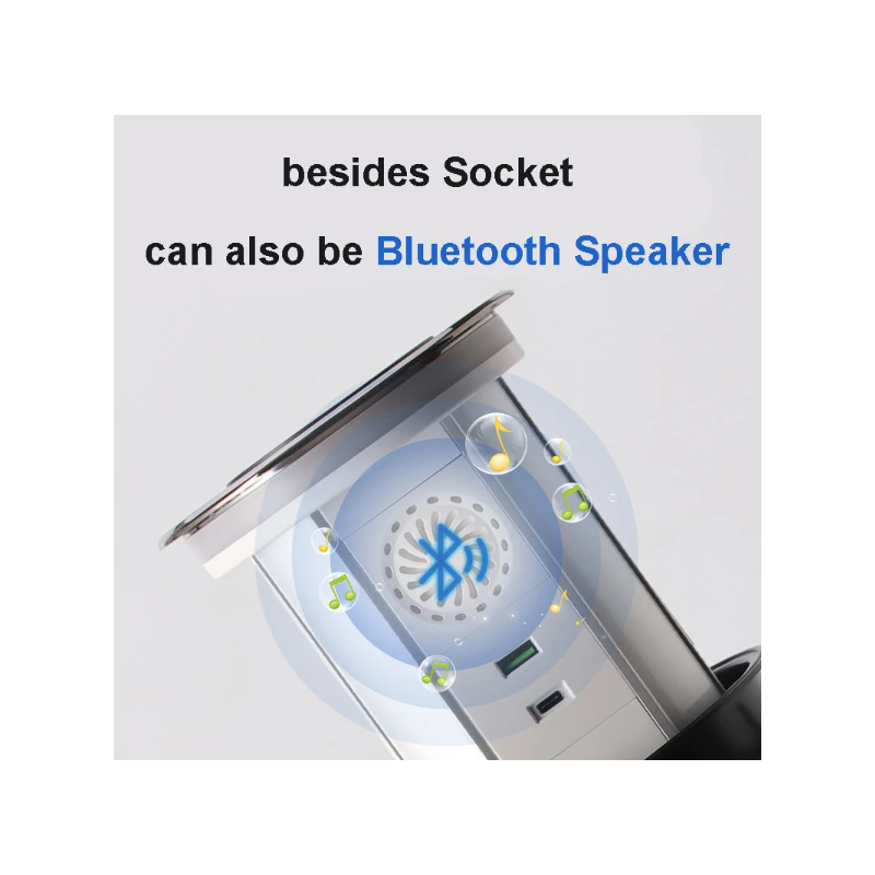 Elektryczne Gniazda Podnoszące VENSTPOW Ukryty Blat Zmotoryzowany Gniazdo Standard UE Ładowanie Bezprzewodowe