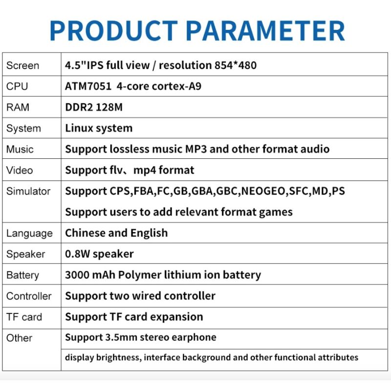 Przenośna konsola do gier POWKIDDY X39Pro ekran IPS 4 3 calowy wsparcie PS1 retro gaming duży ekran