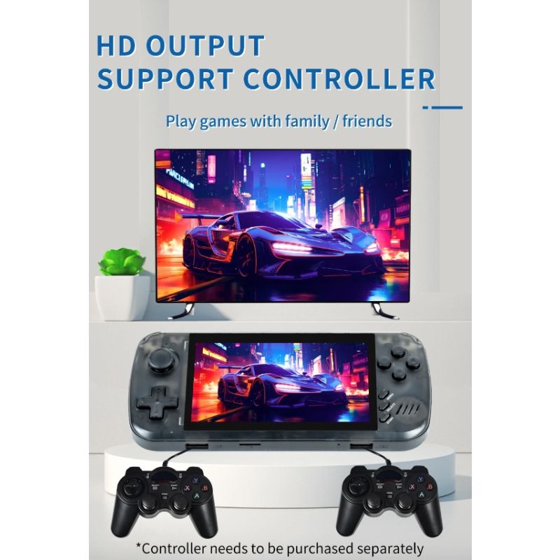 Przenośna konsola do gier POWKIDDY X39Pro ekran IPS 4 3 calowy wsparcie PS1 retro gaming duży ekran