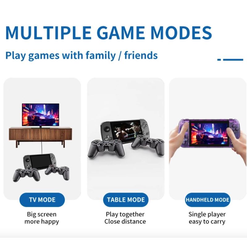 Przenośna konsola do gier POWKIDDY X39Pro ekran IPS 4 3 calowy wsparcie PS1 retro gaming duży ekran