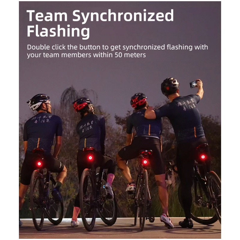 XOSS XR Pro - inteligentne tylne światło roweru z detekcją hamowania i ładowaniem LED wodoodporne CE