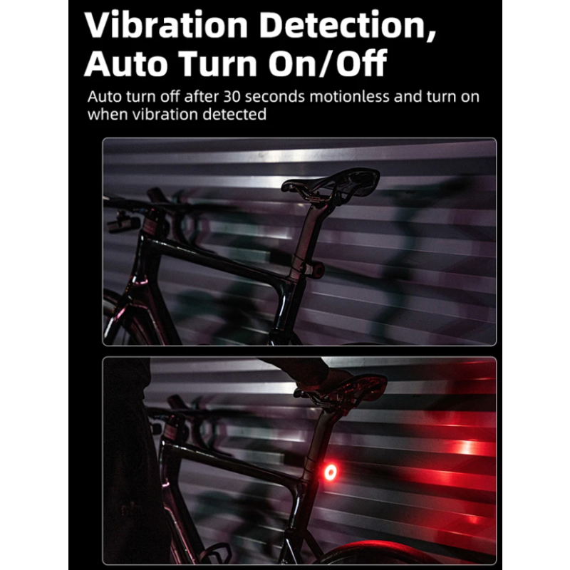 XOSS XR Pro - inteligentne tylne światło roweru z detekcją hamowania i ładowaniem LED wodoodporne CE