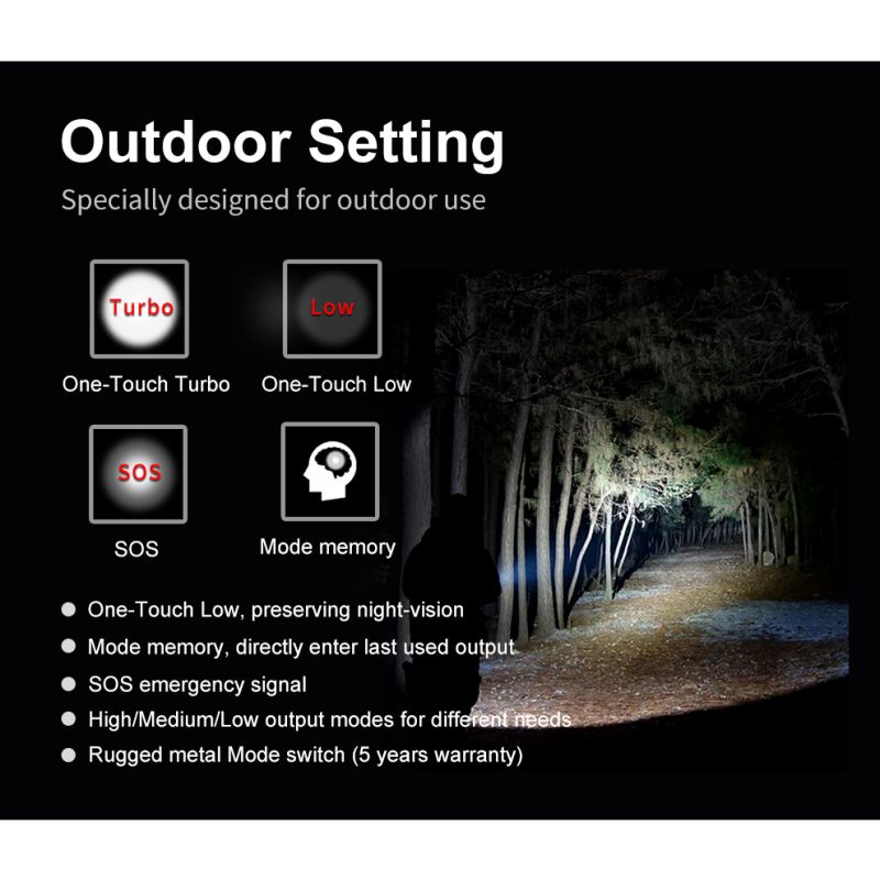 Klarus XT21X Pro latarka LED 4400 lumenów wydajna i jasna latarka outdoorowa z solidną konstrukcją