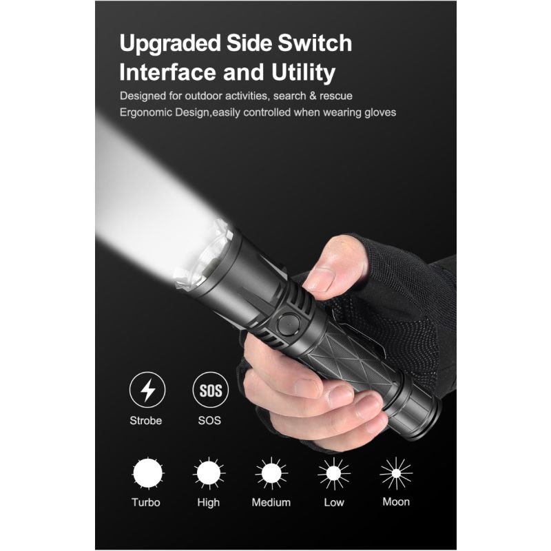 Klarus XT21X Pro latarka LED 4400 lumenów wydajna i jasna latarka outdoorowa z solidną konstrukcją