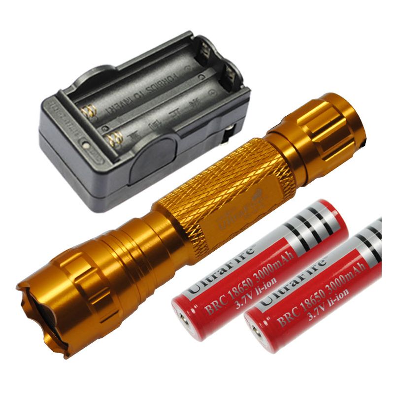 Latarka LED Ultrafire 501B 1300 lumenów 5 trybów Multi Color Select idealna do trekkingu i biwakowania