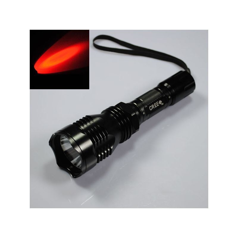 UniqueFire HS-802 latarka LED czerwone światło latarka zasięg 500 metrów trwały stop aluminium 6061T latarka