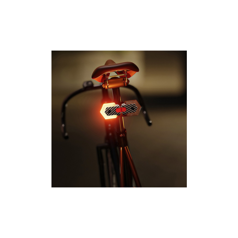 CarryBright Bezpieczne kierunkowskazy rowerowe LED dla e-bike | USB, pilot | Karbon | Przód/tył | Widoczność