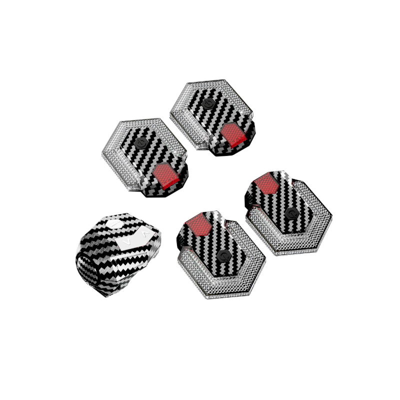 CarryBright Bezpieczne kierunkowskazy rowerowe LED dla e-bike | USB, pilot | Karbon | Przód/tył | Widoczność