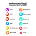 ET570 Inteligentny Zegarek Glukozy we Krwi EKG Tętna Ciśnienia Krwi Smartwatch