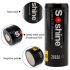 Baterie Soshine 26650 5500mAh 3.7V Li-ion 2 Pack wysoka wydajność długotrwałość ochrona PCB idealna do elektroniki