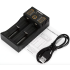 Ładowarka Liitokala Lii-202 3,7V z dwoma kanałami USB do akumulatorów 18650 26650 16340 21700 NiMH 14500