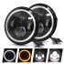 CO LIGHT Reflektor LED 7 cali H4 DRL żółte białe Angel Eye Jeep Wrangler Lada Niva 4x4 60W akcesoria