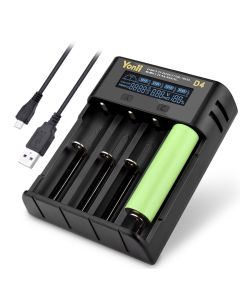 YONII D4 LCD 4 gniazdo 18650 ladowarka do 18650 21700 26650 bateria litowa AA AAA Ni-mh