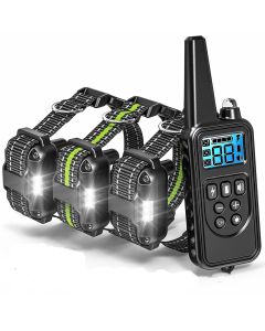 2019 Nowy 800m Electric Dog Training Collar Pet Remote Control Wodoodporny Akumulator z wyswietlaczem LCD dla wszystkich rozmiarów Bark-Stop Collars