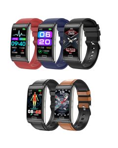 E600 ekg inteligentny zegarek mezczyzni nieinwazyjny pomiar poziomu glukozy we krwi tetno Monitor cisnienia krwi sportowe kroki Smartwatch kobiety