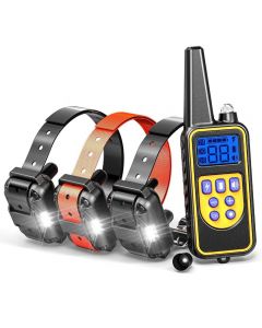 800YD Elektryczny pilota Dog Szkolenia Kolnierz Wodoodporny Akumulator LCD Wyswietlacz dla calego trybu wibracji sygnalu dzwiekowego