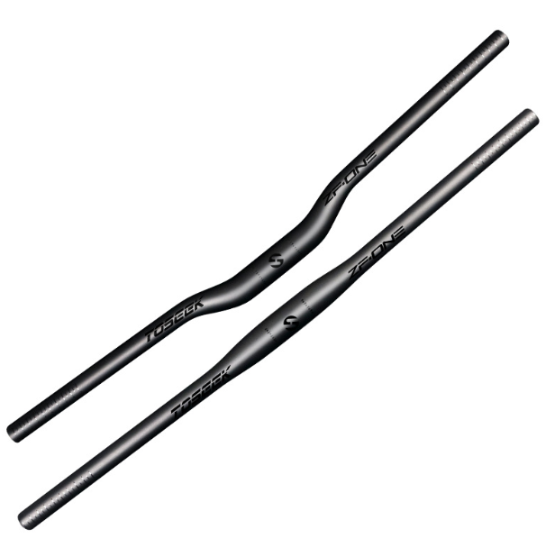 TOSEEK ZF-ONE MTB Kierownica karbonowa 31.8mm, lekka, matowa czerń, 580mm/760mm, ergonomiczny design, najwyższa jakość