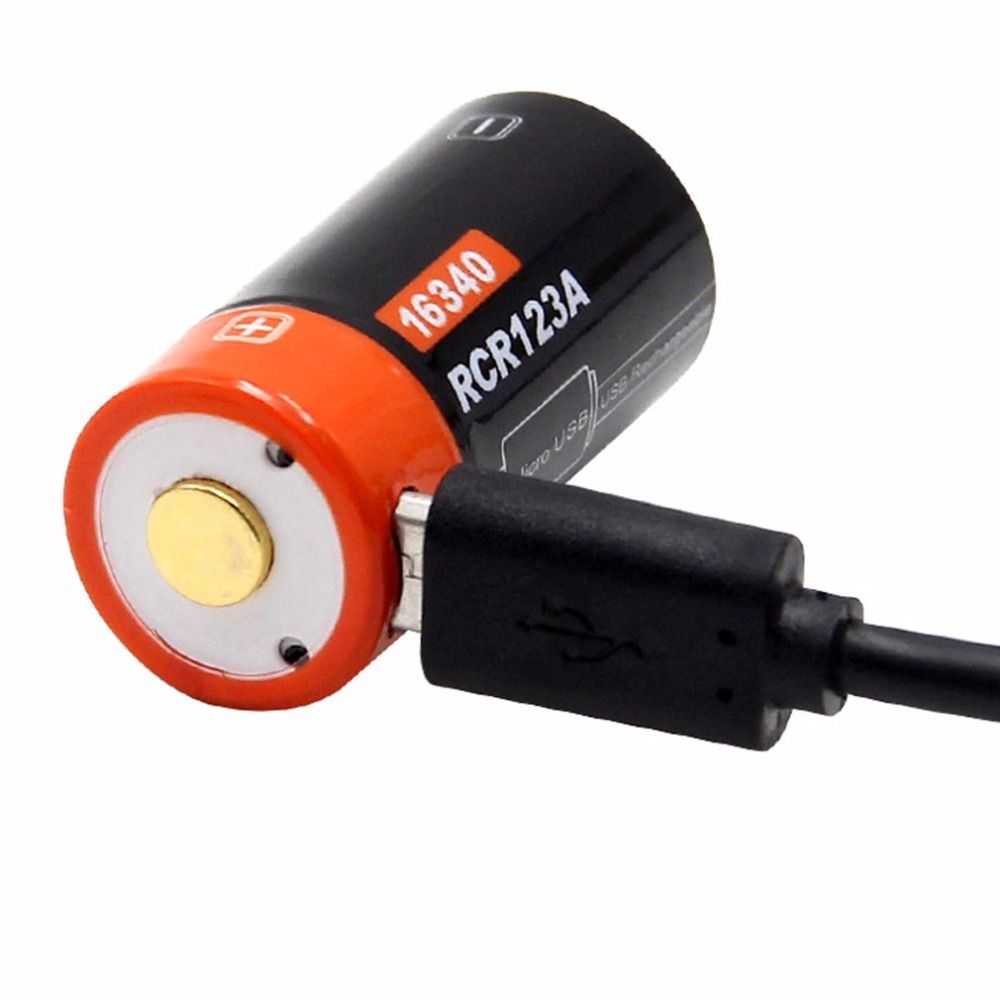 Rewolucyjna bateria 16340 akumulator 650mAh Micro USB do urządzeń przenośnych latarek wysoka gęstość energii