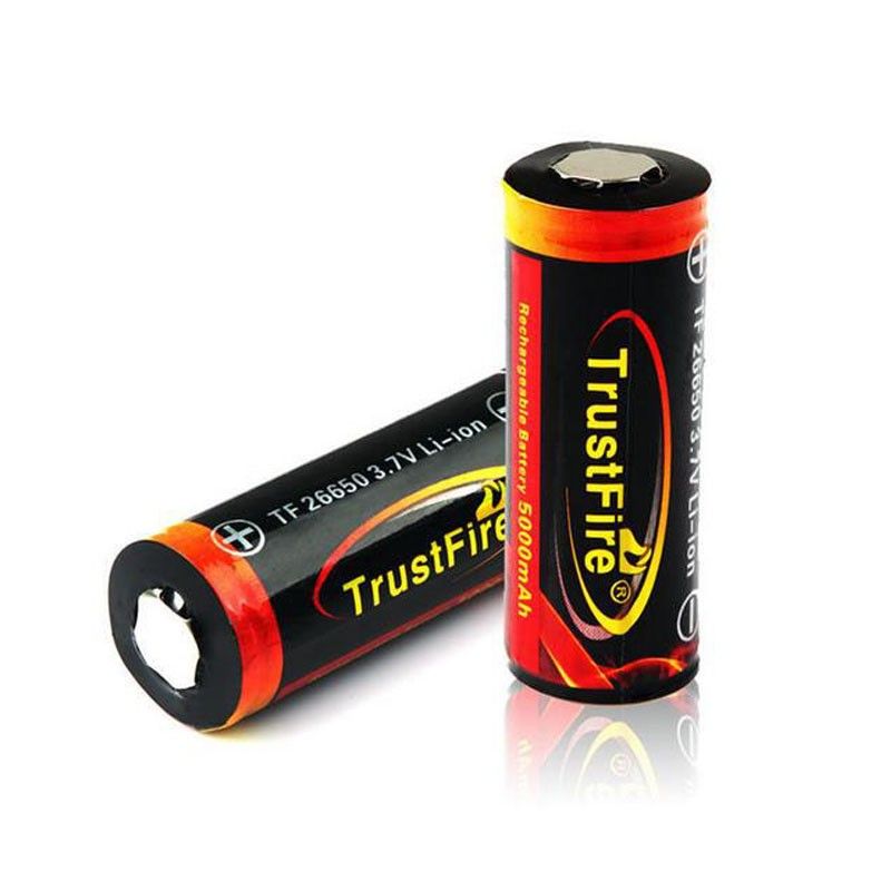 TrustFire TF 26650 3,7V 5000mAh Zabezpieczony Akumulator Litowo-jonowy Wielokrotnego Ładowania - Długotrwałe i Ekologiczne Rozwiązanie Zasilania