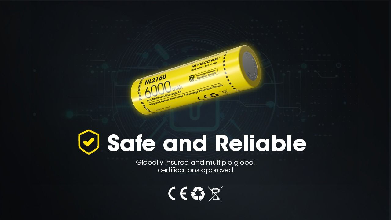 NITECORE NL2160 6000mAh 21700 Akumulator Li-ion