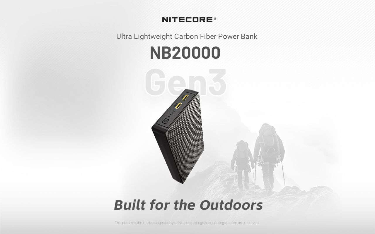 Nitecore NB20000 Gen3 QC power bank USB-C 20000mAh wysoka pojemność kompaktowy design przenośna ładowarka