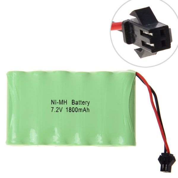 Akumulator Ni-MH 7.2V AA 1800mAh z wtyczką SM brak efektu pamięci przyjazne dla środowiska długa moc
