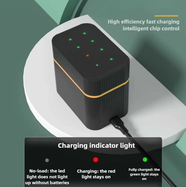 Akumulatorki AA 1.5V 3000mWh z Ładowarką – 8x Długotrwałe Baterie Litowe AA do Kontrolera/Aparatu