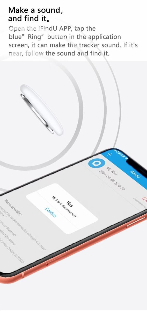 Mini lokalizator GPS Bluetooth 4.0 inteligentny śledzenie dzieci zwierząt kompaktowy design aplikacja iSearching