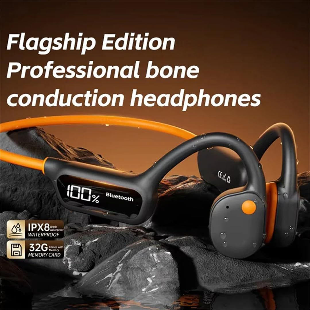 Bone Conduction Earphones IPX8 Waterproof for Swimming