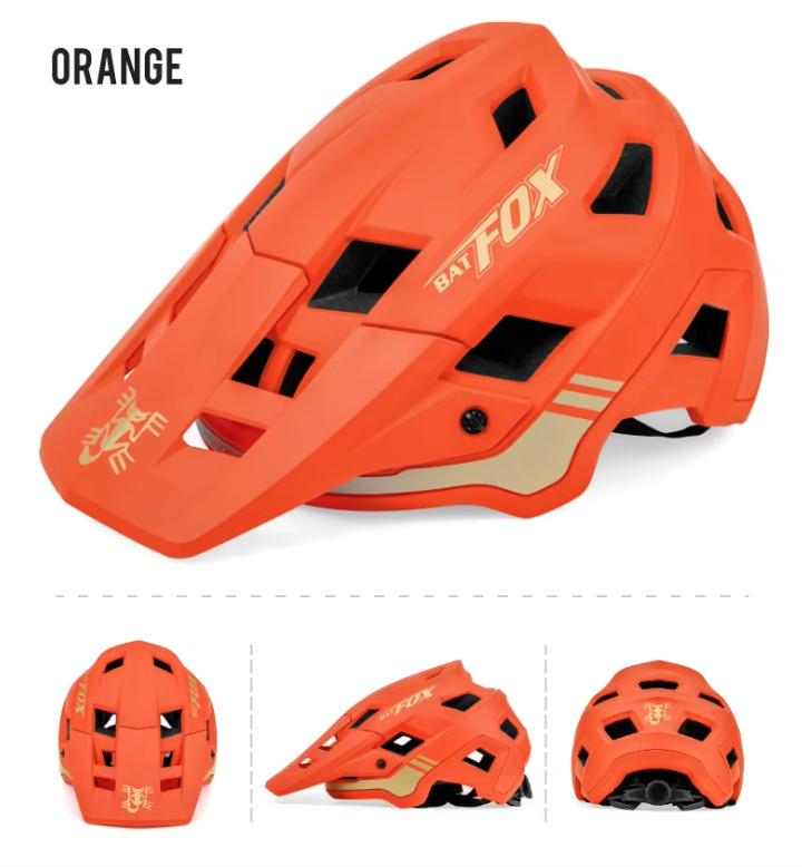 Kask rowerowy górski BATFOX, lekki, technologia In-Mold, regulowany rozmiar dla dorosłych i młodzieży